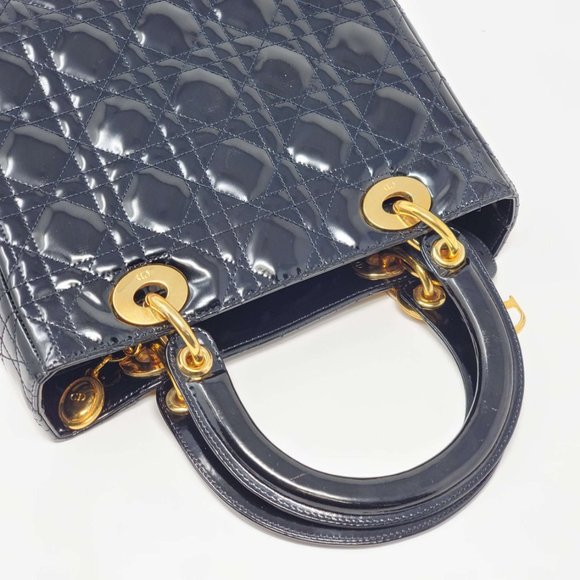 CHRISTIAN DIOR LADY DIOR MEDIUM SHOULDER HAND BAG - Picture 7 of 16